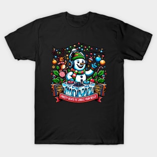 Frosty Beats - Snowman DJ Christmas Party T-Shirt